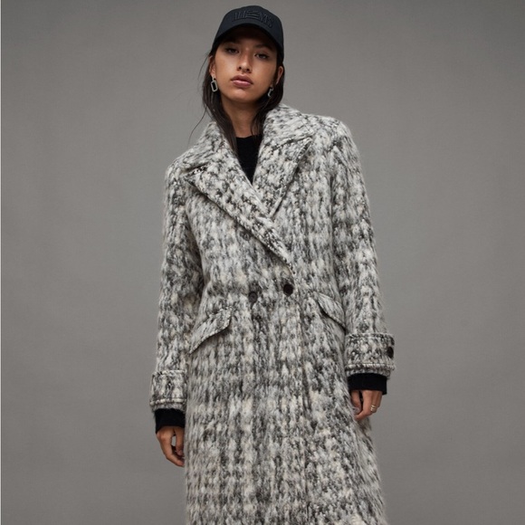 All Saints Jackets & Blazers - All Saints Mabel Double Breasted Long Line Coat